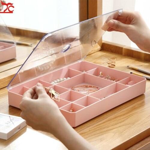 Jewelry Storage Box Household Large Capacity Jewelry Box Rings Earrings Necklace Pendant Bracelet Transparent
