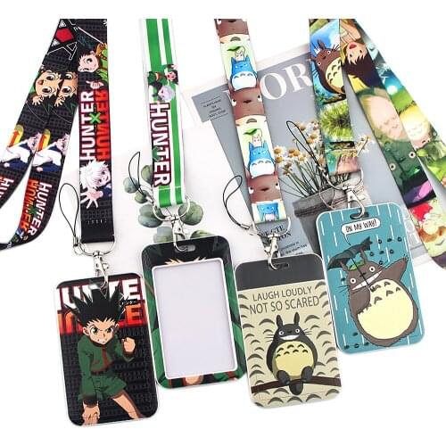 JY285 Anime Full-time hunter Print Lanyards for Key Neck Strap Cat lanyard card Holder Keychain Key Badge Holder DIY Hang Rope