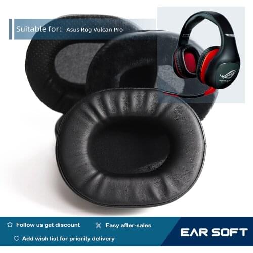 Earsoft Replacement Ear Pads Cushions for Asus Rog Vulcan Pro Headphones Earphones Earmuff Case Sleeve Accessories