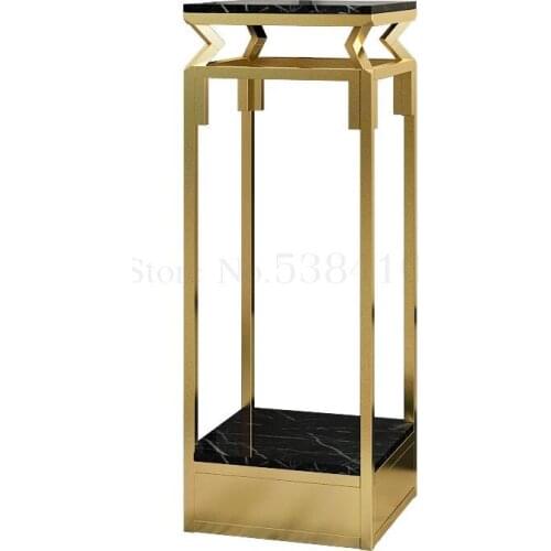 Modern Light Luxury Marble Interior Simple Flower Frame Living Room Decoration Plant Frame Balcony Floor Storage Frame Nordic
