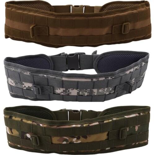 Tactical Padded Molle Sport Belt Mens Girdle Army Military Airsoft Combat Outer Breathable Universal Outdoor CS Waist Belt