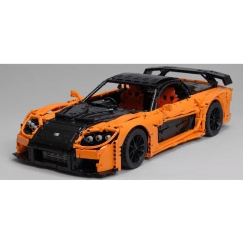 Technology car building block RX-7 veilside fortune sports car DIY assembly childrens education toy gift model moc-57488