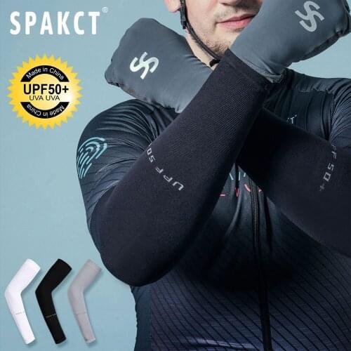 SPAKCT Cycling Sports Sleeves Ice Feeling Fabric UV Protection Arm Warmer Summer for Outdoor Exercise Biking Running Climbing