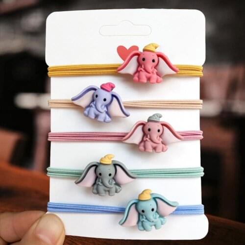1pc Lovely Hair Rope Girls Hair Holder Cute Elephant Decor Hair Band Headdress Elastic Ponytail Holder Hair Tie Hair Accessories