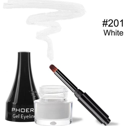 10 Colors Matte Eye Liner Gel Cream with Brush Waterproof Lasting White Black Eyeliner Pen Eye-Makeup Cosmetics