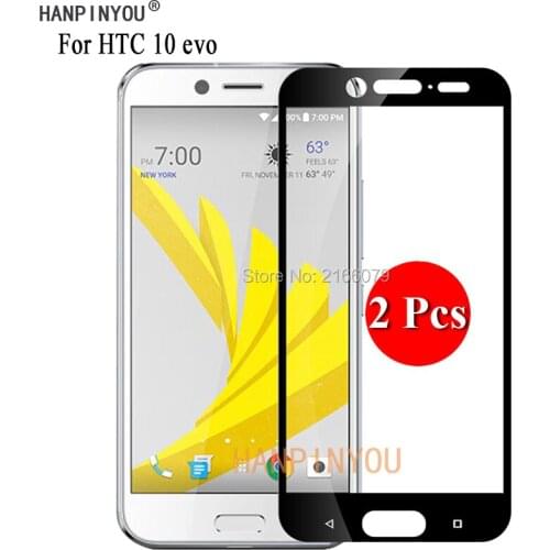 2 Pcs/Lot For HTC 10 Evo / Bolt 5.5" Full Cover Screen Protector Tempered Glass Protective Film + Clean Tools