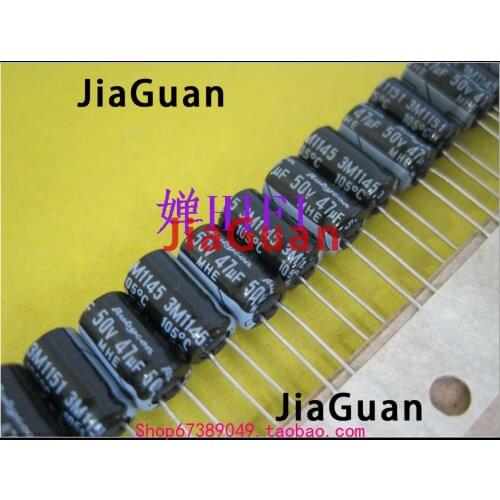 50PCS RUBYCON MHE 50V47UF 6.3x11MM electrolytic capacitor mhe series 47uf 50v hot sale 105 degrees 47uF/50V