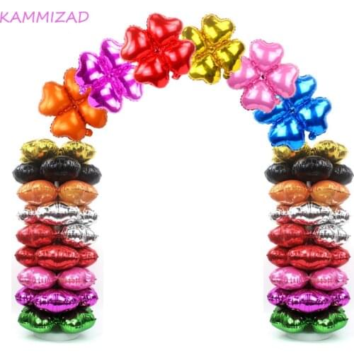 50pcs heart-shaped four-leaf clover foil balloon happy birthday party decoration balloon building arch opening wedding balloon