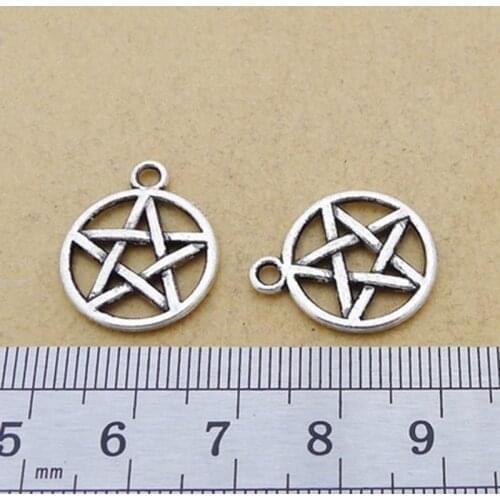 8 Pieces Of Star-Shaped Five-Pointed Star 20mm Hollow Antique Charm, Pendant Fitting, Vintage Tibetan Silver, Diy Bracelet Neckl