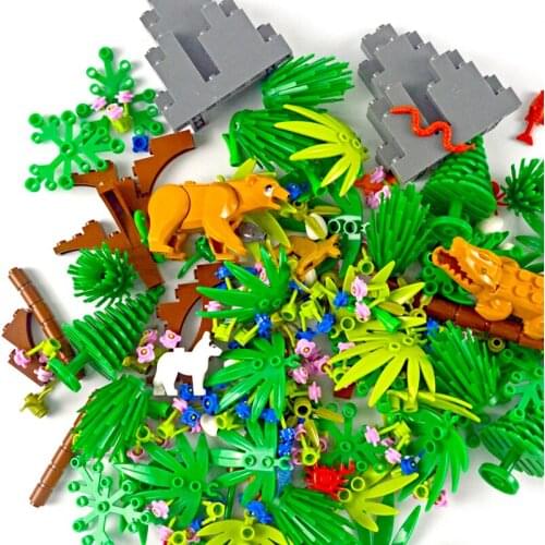 Plant Tree Grass Flower animal City Accessories Building Blocks Garden DIY Bricks river baseplate Compatible All Brands