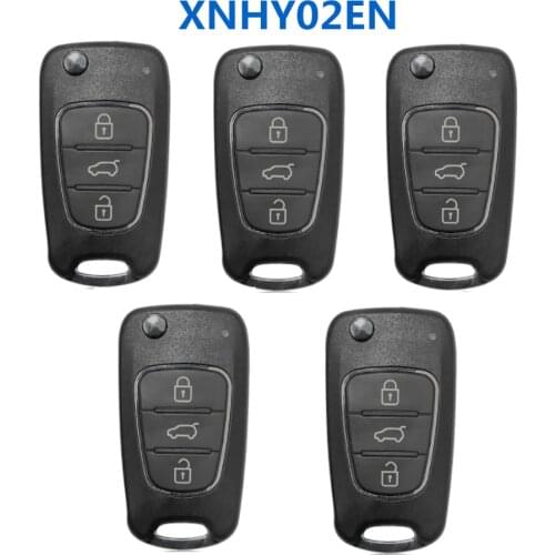 XHORSE XNHY02EN Wireless Universal Remote Key for HYUNDAI Flip 3 Buttons Remotes for VVDI Key Tool English Version