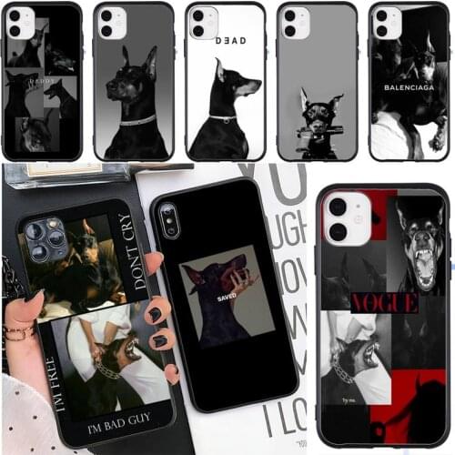 Animal Dachshund Doberman Dog Phone Case For IPhone 12 Pro Max 6 6s 7 8 Plus XS XR 12mini Se 2020 Iphone 11 Pro Max Case