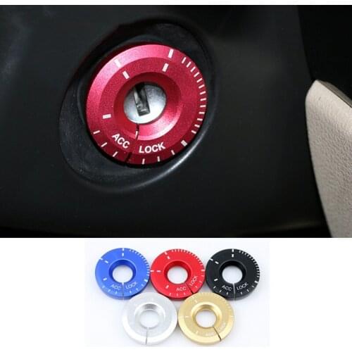 CNORICARC Aluminum Car Styling Keyhole Circle Trim Strip Interior Accessories Lgnition Ring 3D Sticker For Audi A3 Q3 A1