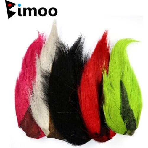 Bimoo Color Bucktail For Fly Tying Lures Streamers Jigs Deer Hair Pink Green Blue Yellow Fly Tying Material