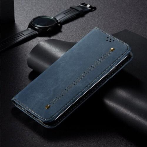 Flip Cover For OPPO Reno ACE 2 2Z 2F 2 3 4G Youth Find X2 Pro X2 Lite X2 NEO F15 F11 Luxury Denim PU Leather Wallet Phone Case