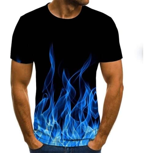 New Colorful Flame Men Women T-shirt Summer Fashion Short Sleeve 3D Print Smoke Element Kids Boy Girl Novelty T Shirt Tops Tees