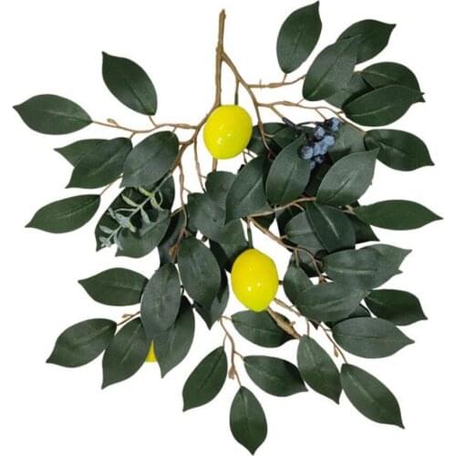 Artificial Branches Garden Party Supply Household Decoration 1pcs Home Photographic Prop 41cm Fruit Design Lemon Model