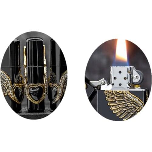 Chief wings of love Kerosene gasoline petroleum oil cigarette lighter New Creative Cool High-end Smoking igniter Boyfriend Gift