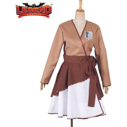 Cosplay legend Attack On Titan The Final Season Lolita suit Costume Girls Halloween Suit Custom Made H001
