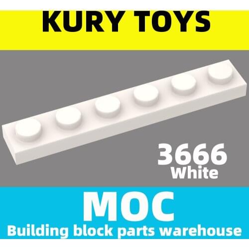 Kury Toys DIY MOC For 3666 Building block parts For Plate 1 x 6 For Plate