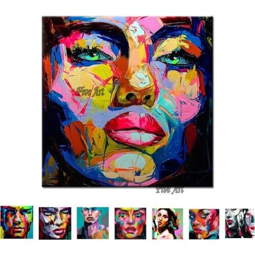 Palette knife Human Face Oil Painting canvas wall art pictures handmade Artwork for living room home decor cuadros decoration