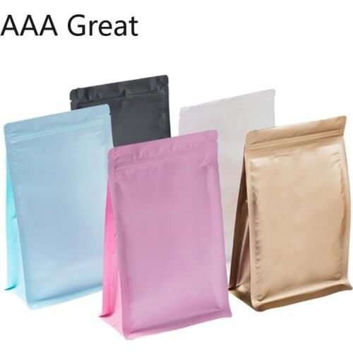 100Pcs/Lot Plastic Zip Lock Aluminum Foil Bag Food Candy Coffee Pouch Gift Packaging Stand Up Zipper Self Sealing Bags Colorful