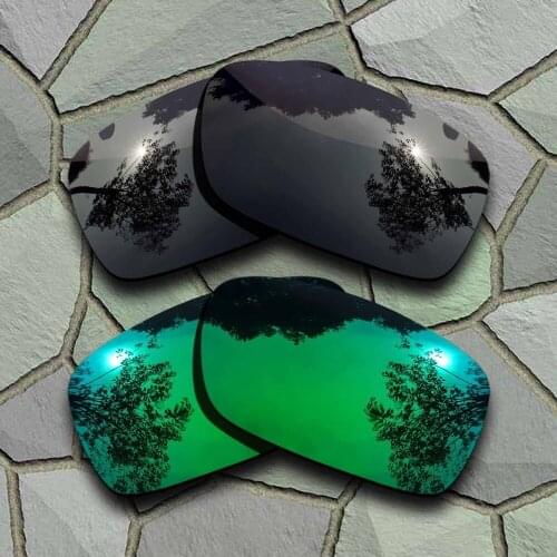 Grey Black&Jade Green Sunglasses Polarized Replacement Lenses for Oakley Crankcase