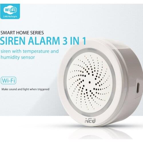 Smart Home Security WiFi Temperature&Humidity Sensor With temperature and humidity sensor WiFi USB Siren Alarm
