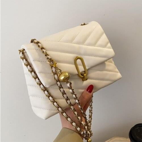 Large Capacity Fashion Crossbody Bag for Women 2021 Luxury Simple Shoulder Bag Female Brand Design PU Leather Chain Handbag