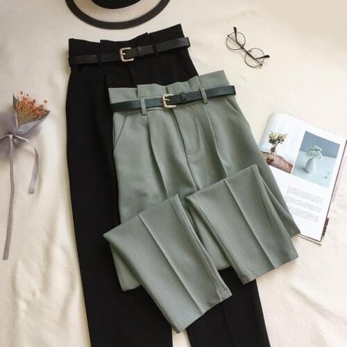 Women Pants Spring Harem Pants for Women Casual Suit Pants Bud High-Waisted Trousers Pantalones De Mujer