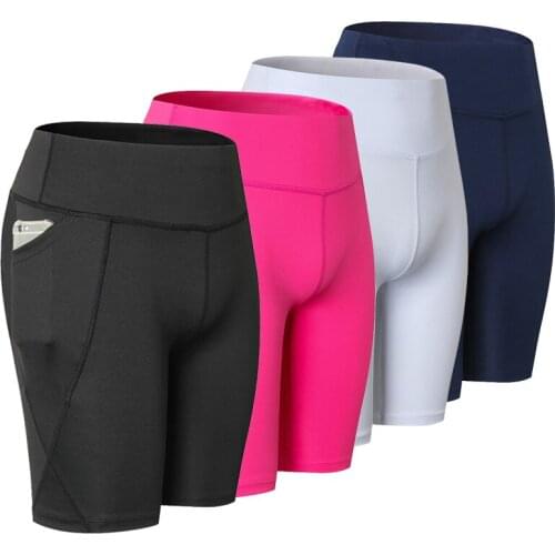 Women Gym Shorts Women High Waist Lifting Push Up Tight Sports Leggings Phone Pocket Jogging Running Fitness Yoga Shorts Pant