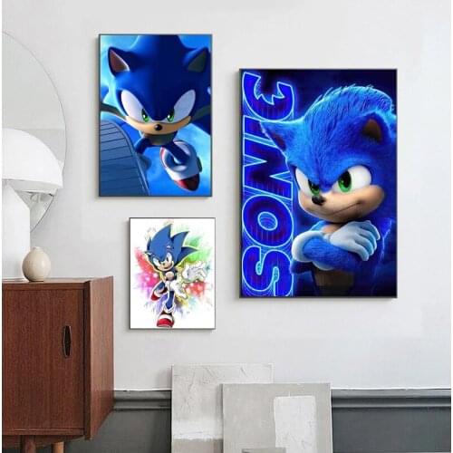 Painting Sonic Poster Wall Art Canvas Painting Nordic Posters And Prints Wall Pictures For Living Room Decoration