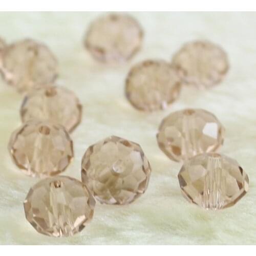 100PCS 8MM Austria Crystal Bead Rondelle Loose Faceted Glass Beads Spacers Beads for Bracelet Jewelry Making