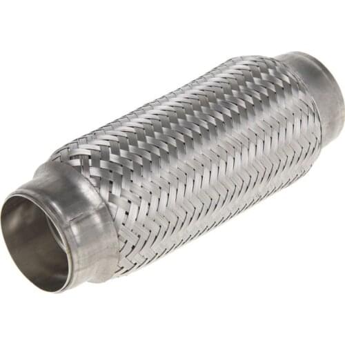 48x200mm Stainless Steel Braided Flexible Exhaust Pipe Muffler 48mm x 200mm, For all car Muffler corrugation. Repair Tube Joint