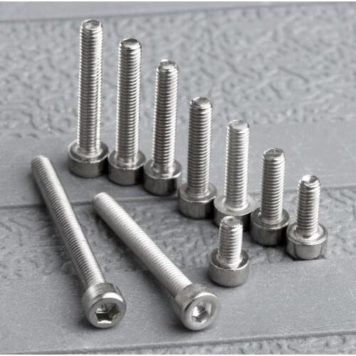 50Pcs Stainless Steel M3 Screws Allen Hex Socket Head Wood Screw Bolt Fastener M3*16mm/18mm/20mm/25mm/30mm