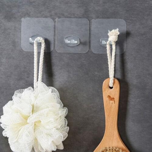 5x Toothbrush Holder Transparent Hook Plug Hygienic Stand Shaving Rack Razor Sticky Adhesive Storage Bathroom