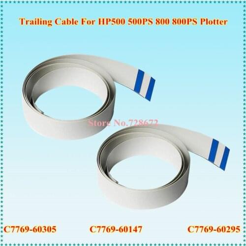 6pcs C7769-60305 C7769-60147 C7769-60295 24 inch A1 Carriage Assembly Trailing Cable Kit For HP 500 500PS 800 800PS Plotter
