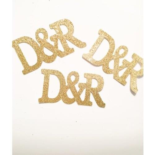 Glitter custom Mr & Mrs Initial Letter Confetti for Baby Shower Table Decoration confettis wedding scatters party decorations