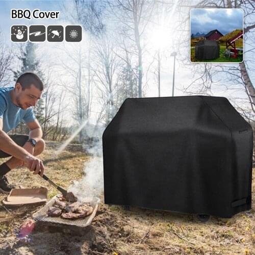 Garden Patio BBQ Grill Cover Outdoor Waterproof Windproof Protection Barbecue Smoker Protector Heavy Duty Char Broil Grill Cover