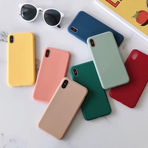 Candy Color Phone Case For Samsung A50 A70 A40 A71 A51 A20 A20E A21S A31 S8 S9 S10 S10E S20 Plus A30 A7 2018 Matte Silicone Case