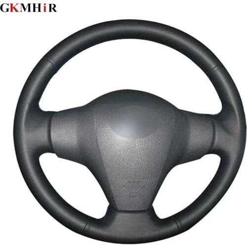 Black PU Artificial Leather Car Steering Wheel Cover for Toyota RAV4 2006-2012 Vios 2008-2013 Yaris 2007-2011