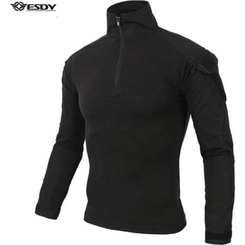 ESDY 2021 US Army Tactical Military Uniform Airsoft Camouflage Combat-Proven Shirts Rapid Assault Long Sleeve Shirt Battle Tee