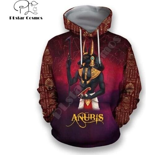 Egyptian God Eye of Horus Pharaoh Anubis face 3d Printed Unisex hoodies Harajuku Fashion Hooded Sweatshirt Drop shipping