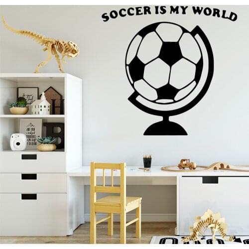 Cute Football Self Adhesive Vinyl Waterproof Wall Decal Wall Decorations Living Room Decoration Accessories Murals