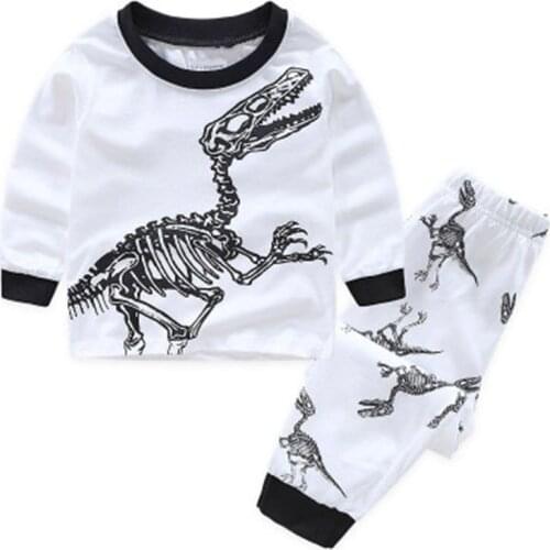 New Children pajamas Kids clothes sets Baby girl boys clothes pyjamas Baby boys girls cartoon long sleeve Tops+Pants 2 Pieces
