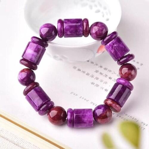 Wholesale Purple Dragon Crystal Bracelets Bucket Beads Bracelets for Women Men Single lap Bracelet Fashion Jewelry JoursNeige