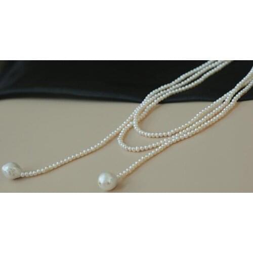 Unique The New Freshwater Pearl On The Shop Is a Long Baroque Style Necklace Sweater Chain Fine Pearl Charming Women Jewelry