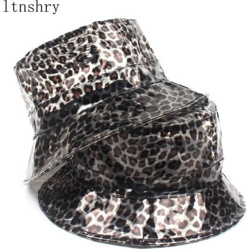 2021 New fashion Summer Leopard Women Bucket Hat Printed Female Hat Cap Outdoor Fishing Lady Panama Casual Cap Sun hat Sunscreen