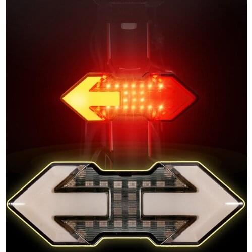 Remote Control Bike Taillight USB Rechargeable Bicycle Tail Rear Light Turn Signal Braking Warning Wireless LED Cycling Lantern