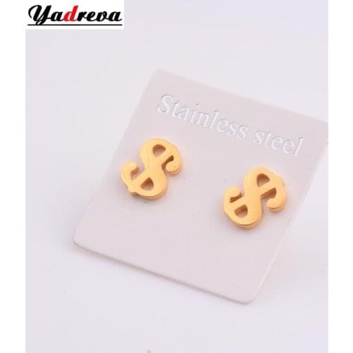 Stainless steel earrings gold fashion personality earrings ladies jewelry